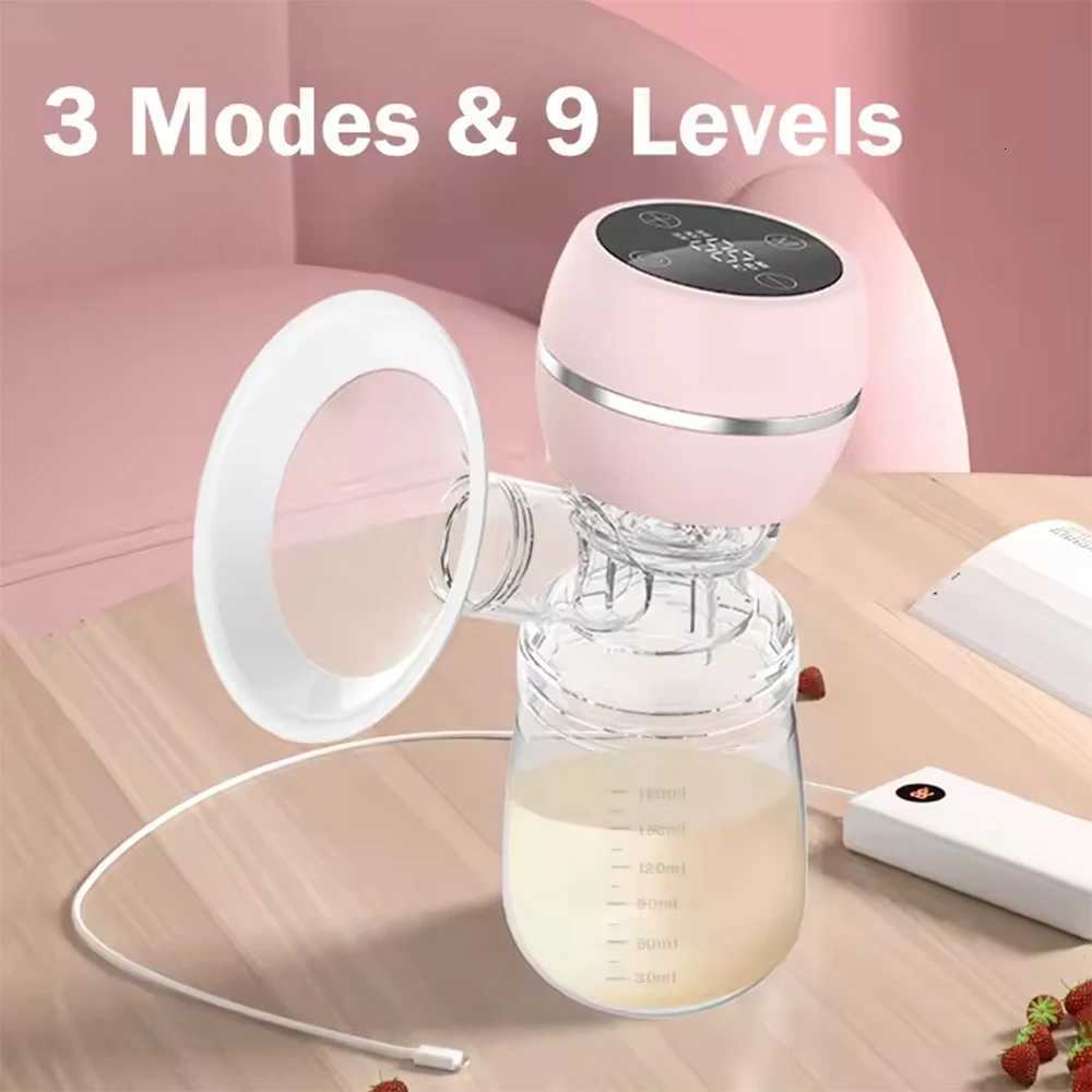 Portable Integrated Electric Breast Pump with LED Screen for Breastfeeding with 3 Modes 9 Suction Levels Low Noise 180ml Milk Bottle X250724