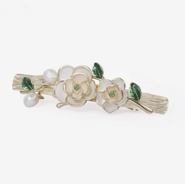 Luxury Spring Designer Womens Hairpin Brand CLASSIC RETRO ELEGANCE camellia flower Claw Clip Classic Hairclip Metal Shark Hairpin Hair Clips Hair Acce