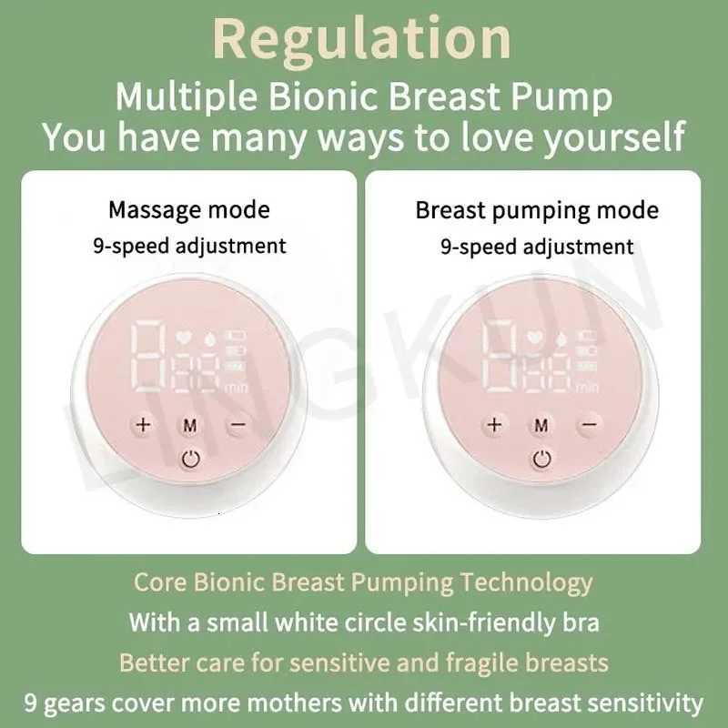 Rechargeable Breast Pump Low Noise Electric Milk Puller Automatic Milker Comfort Breastfeeding Postpartum Care 180ML Milk Bottle X2507241