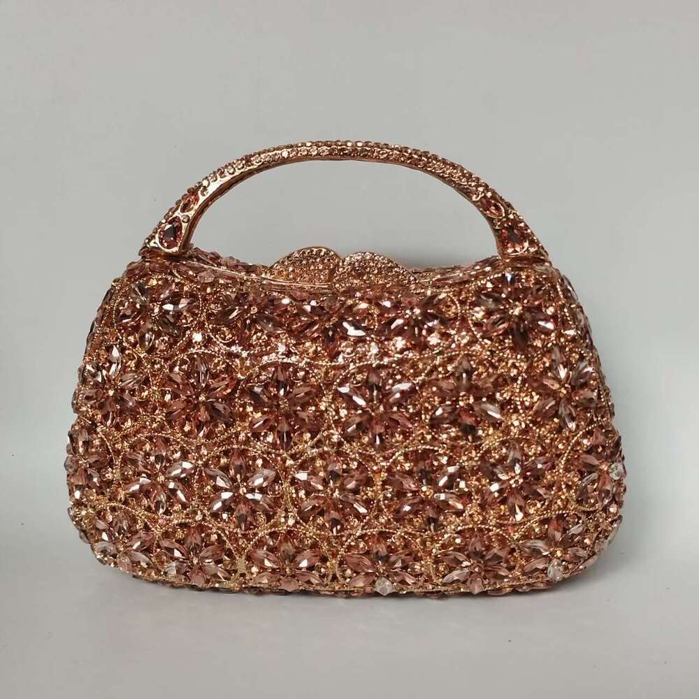 Designer Luxury Evening Diamond Xiyuan New Luxury Women's Alloy Handbag High-end Full Crystal Rhinestone Evening Wedding Bag