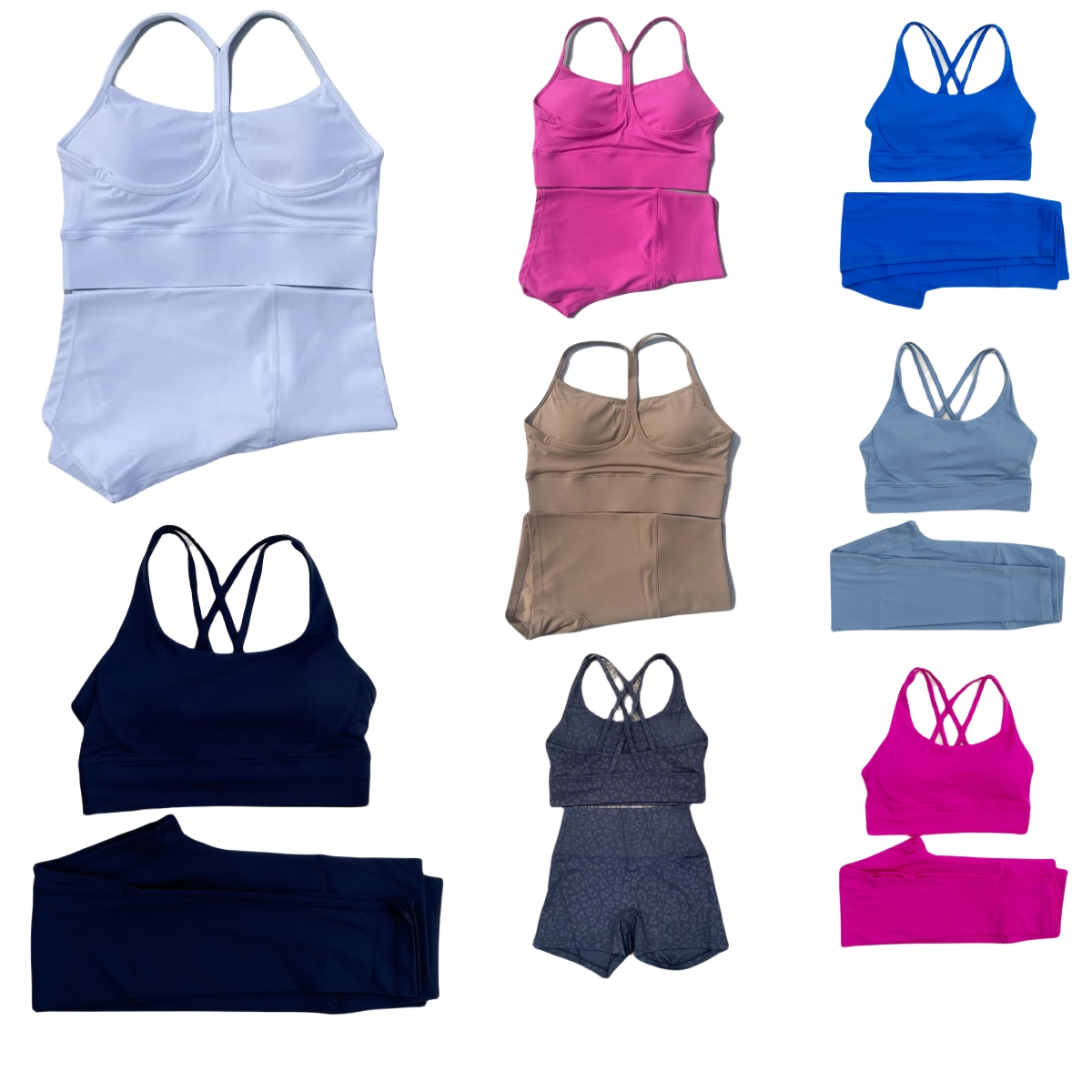 3styles Women Yoga Sets Sports Bra+Shorts Sets Fitness Gym Sets Hotty Biker Shorts Sports Bra Quick Dry Sweatshirt Gym Suits Yoga OOTD Workout Tracksuits