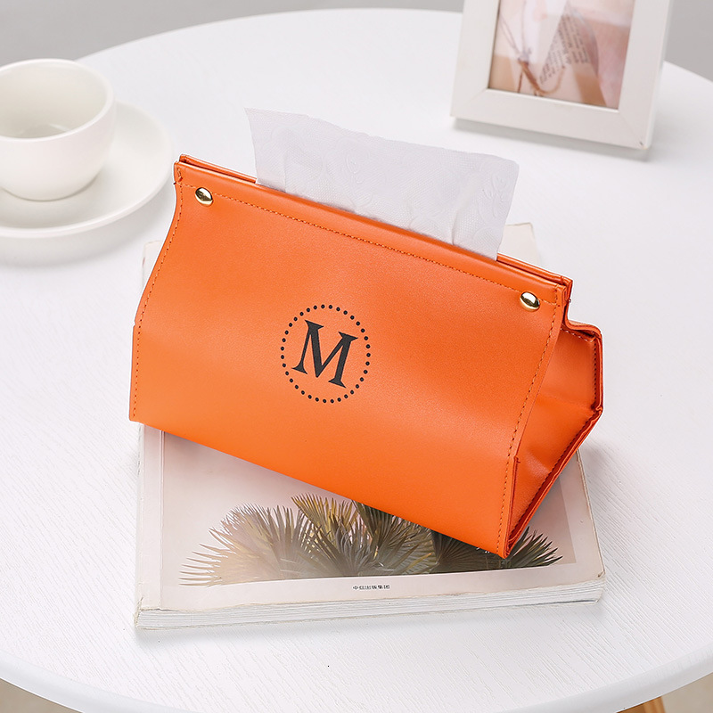 Luxury Tissue Box Living Room Leather Tissue Box Creative Home Napkin Tissue Box High-end Light Simple Storage Box 250724