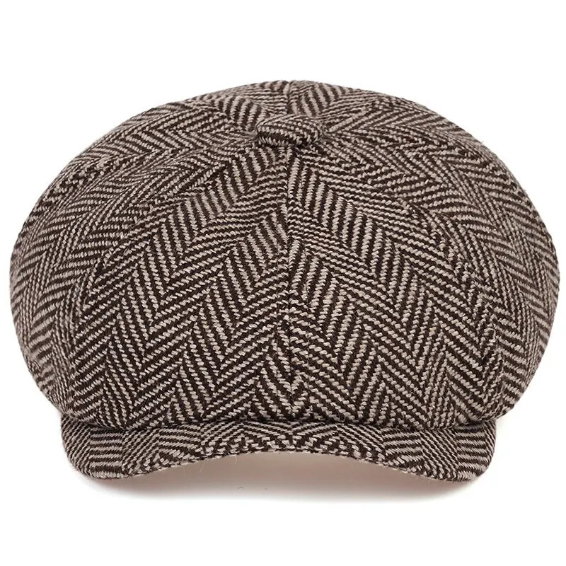 Retro sboy Caps Men British Painters Hats Autumn Winter Berets Herringbone Flat Cap Hip Hop Berets 250723