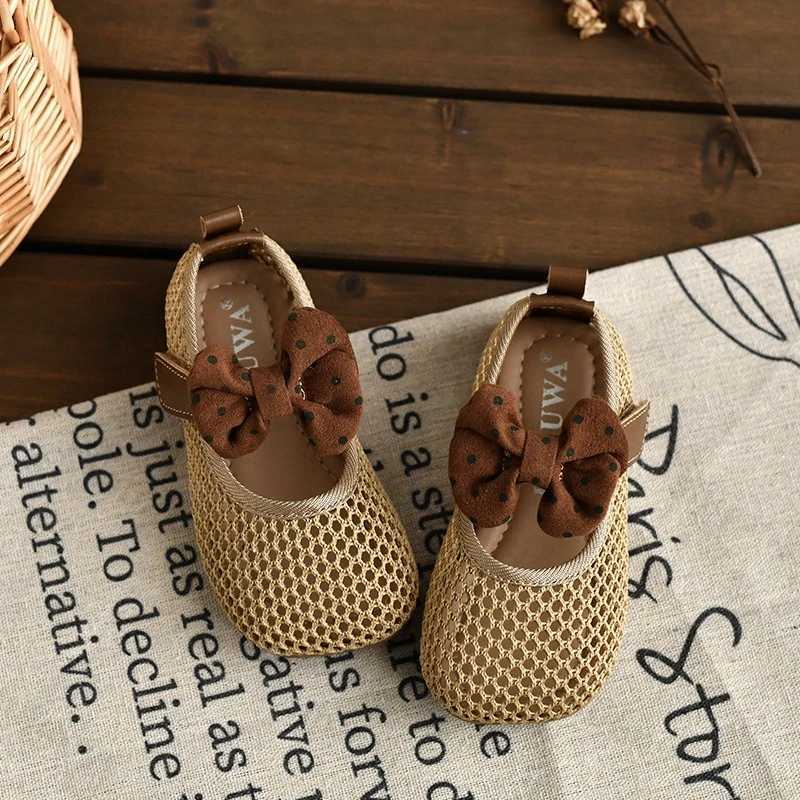 Girls Retro Flat Shoes Mary Jane Fashion Baby Princess Shoes Fashion Mesh Breathable Childrens Sandals 2025 Summer Kids Shoes XJ250724
