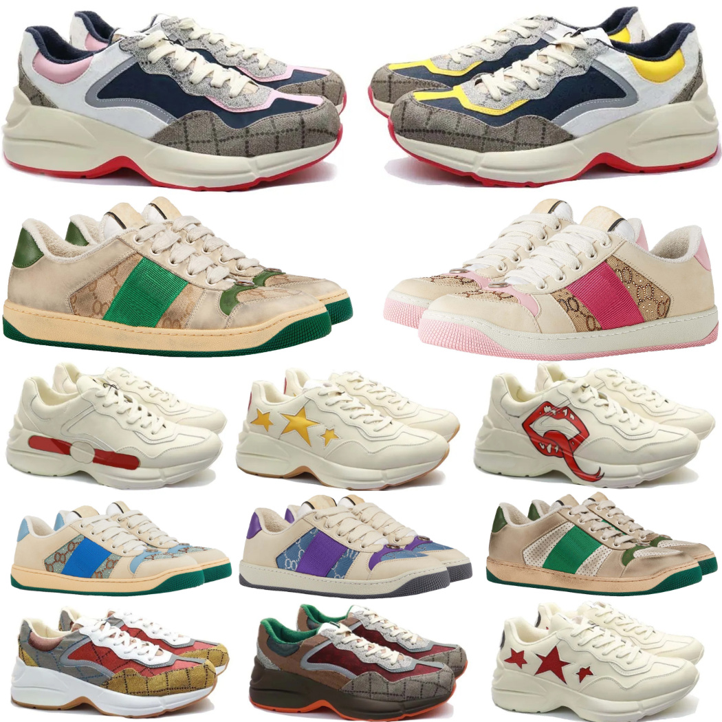 Men's and women's designer formal shoes, embossed leather sports shoes, classic and fashionable calfskin platform rubber sole casual sports shoes SSS+