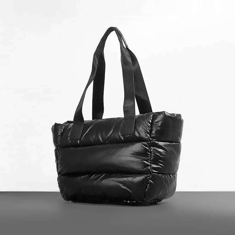 Cotton Filling Tote Designer Quilted Casual Handbag For Women Light Travel Shoulder Bag Fashion Crossbody Ladies Bags