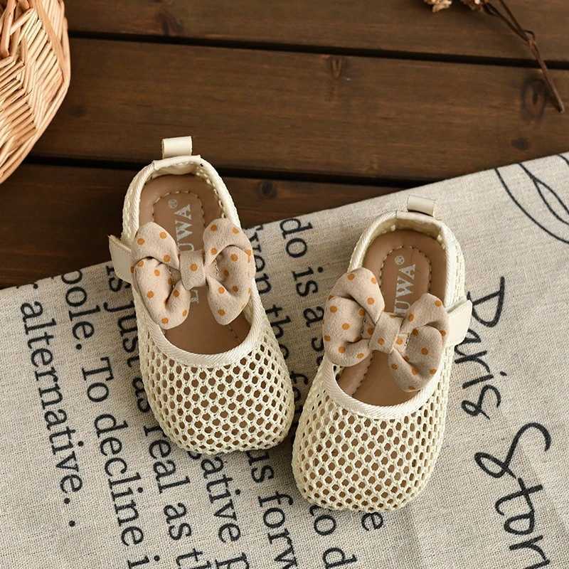 Girls Retro Flat Shoes Mary Jane Fashion Baby Princess Shoes Fashion Mesh Breathable Childrens Sandals 2025 Summer Kids Shoes XJ250724