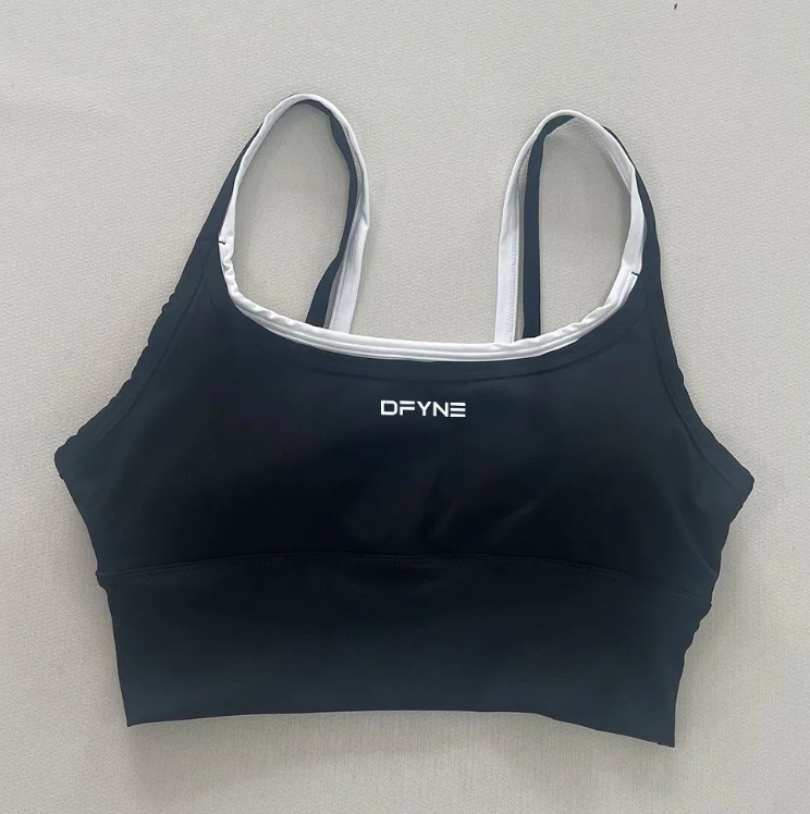 Yoga dfynes high elasticity matte nylon cross-shoulder beautiful back seamless sports yoga bra