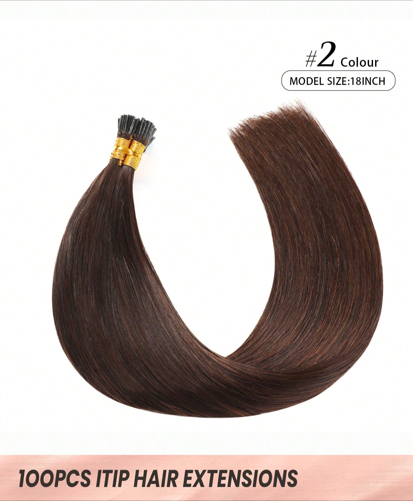 Vibeshift Tip Hair Extensions Real Human Hair 100PCS Pre Bonded Cold Fusion Hair Extensions For Women