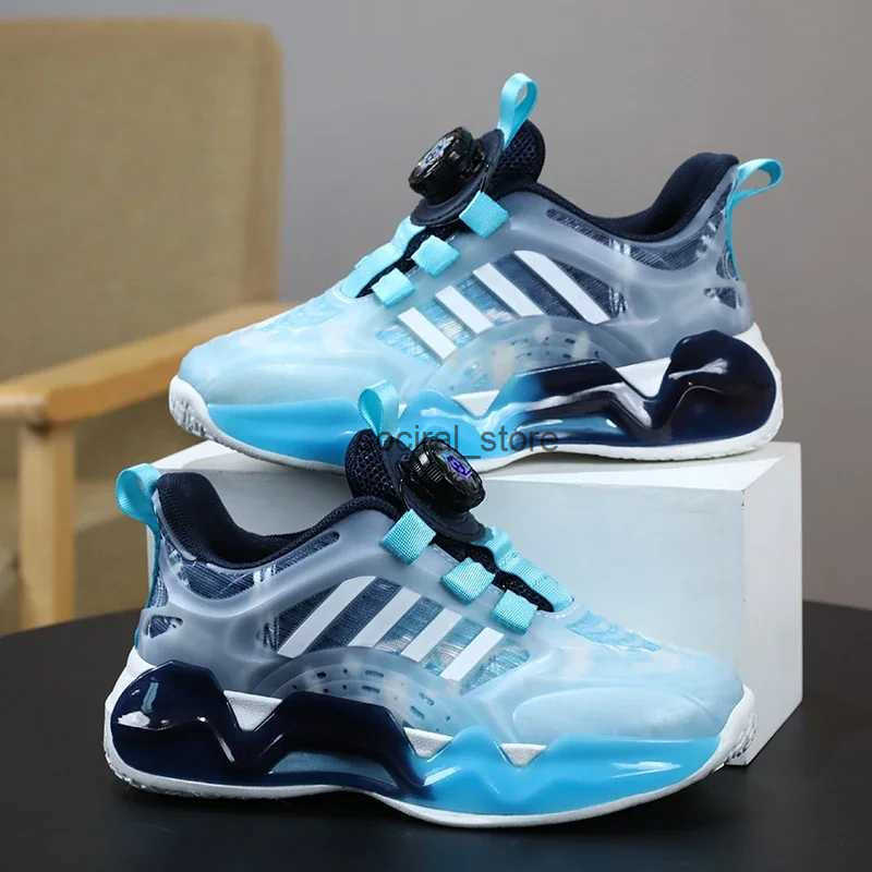 New Lightweight Children Sports Shoes Swivel Buckle Boys Sneakers Casual Breathable Running Trainers Outdoor Kids Tennis Shoes X250322 Q250724