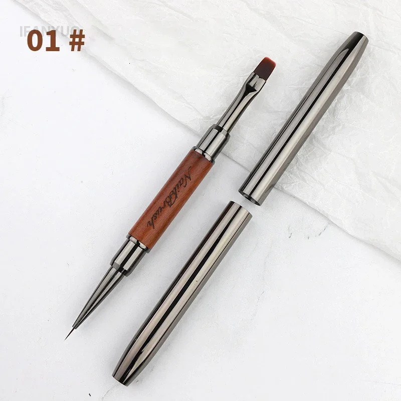 Double-end Nail Pen Brush Glue Potherapy Pen UV Gel Liner Brush Ultra Thin Acrylic Nail Art Painting Manicure Brushes Tool 250716