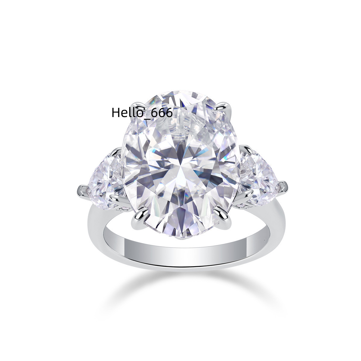 S925 Silver Inlaid Moissanite Ring Platinum Plated Proposal Wedding Jewelry Top Luxury Modern Style for Women Classic Oval Cut