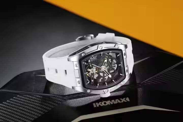 DHgargets MEGIR Men's Skeleton Watch - Automatic Mechanical, Luminous, 30M Waterproof, Stainless Steel Case, Silicone Strap
