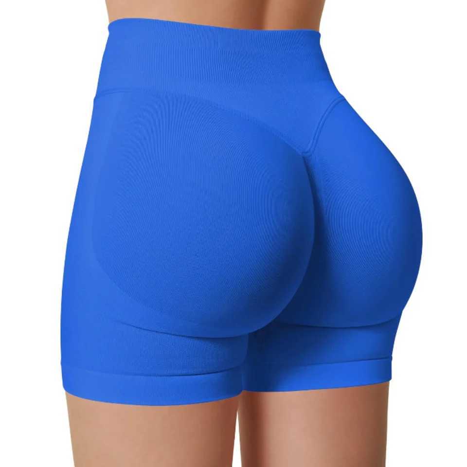 Summer High Waisted Yoga Shorts Fashionable and Sexy Running Fitness Pants Solid Color Yoga Leggings XJ250724