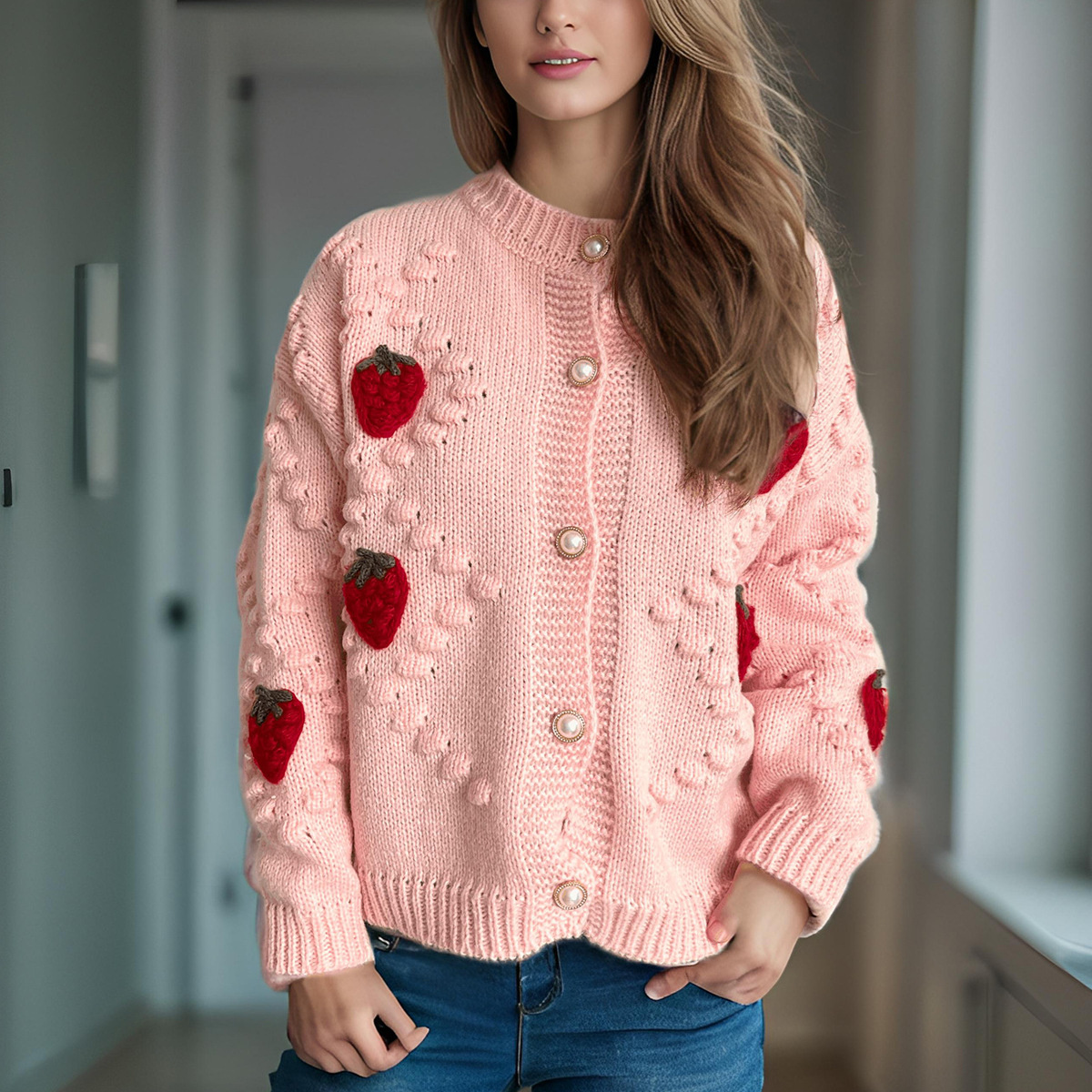 Free shipping designer sweater for women Sweater fashion casual simple loose lazy style knitted sweater