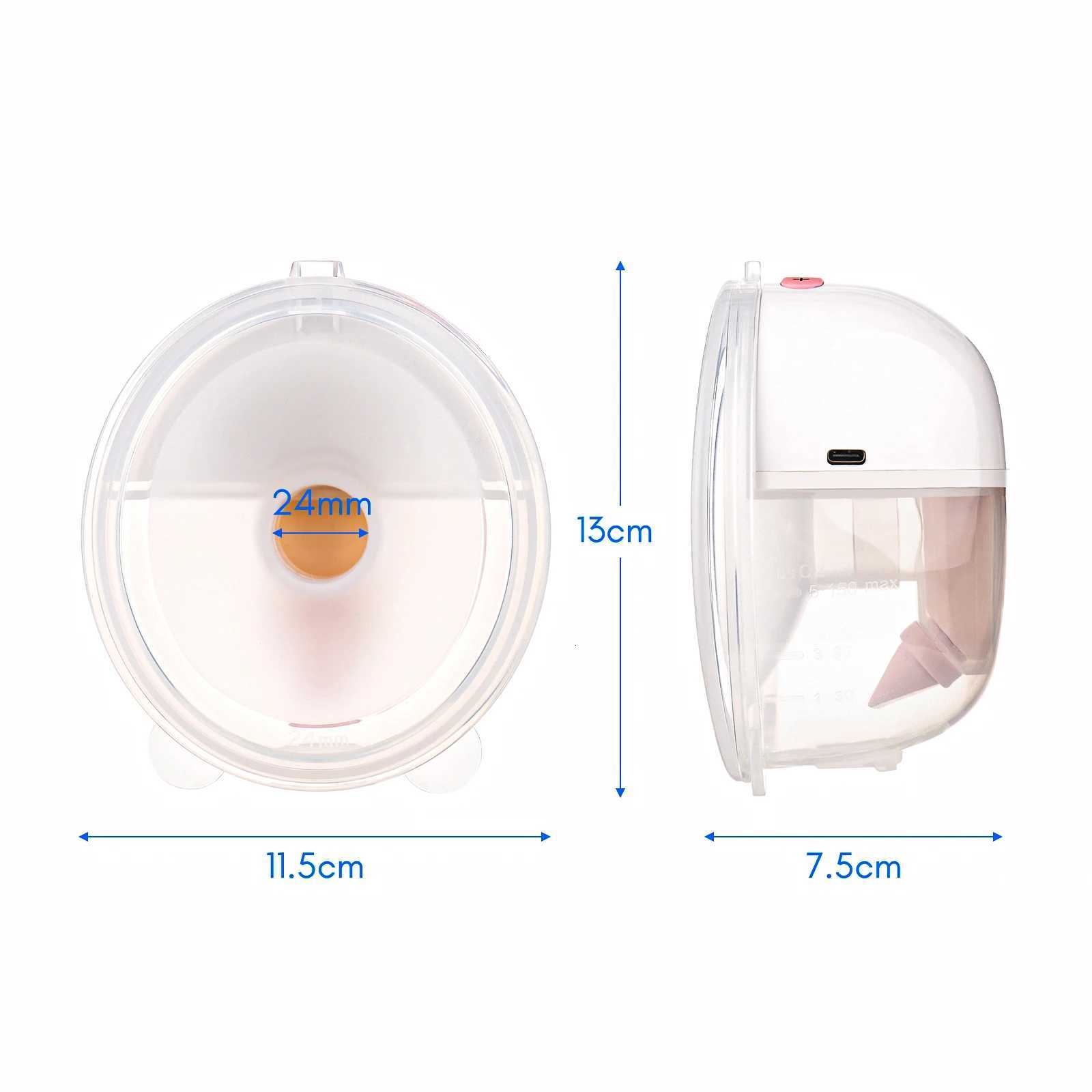 2024 Wearable Breast Pump Hands Free Electric Portable Wearable Breast Pumps BPA-free Breastfeeding Milk Collector X2507241