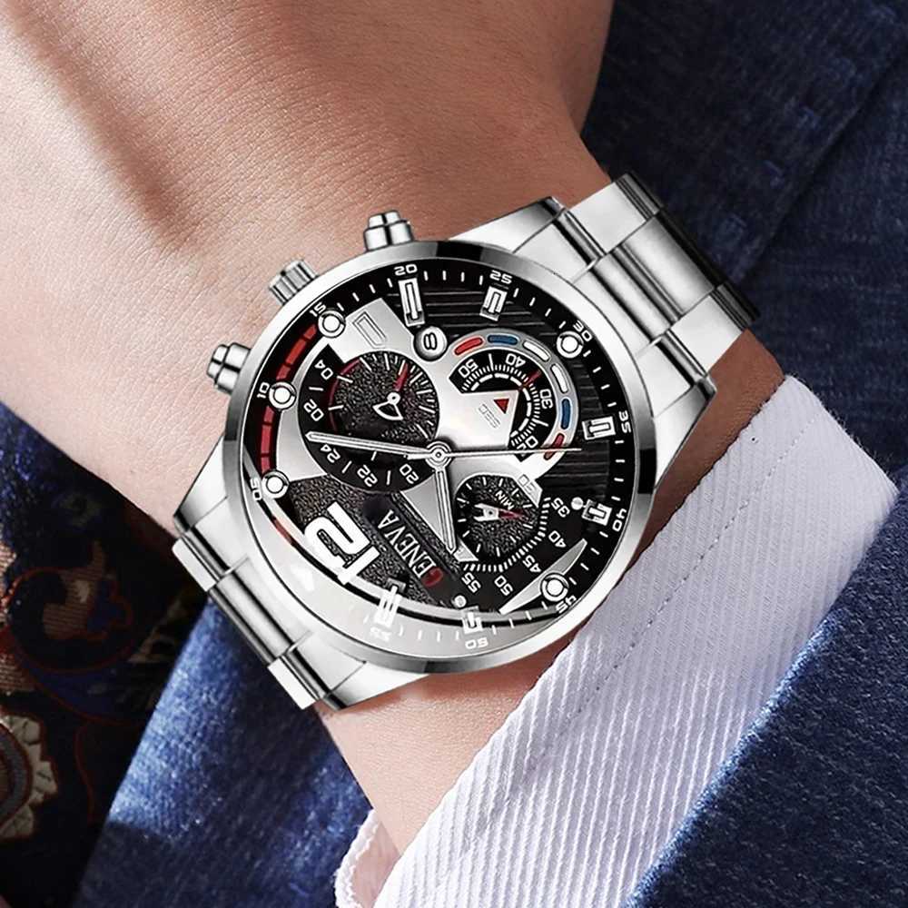 4PCS Mens Watch Set Business Trend Fashion Classic Quartz Watch Suitable for Daily Clothing Matching Perfect Holiday Gift W250724