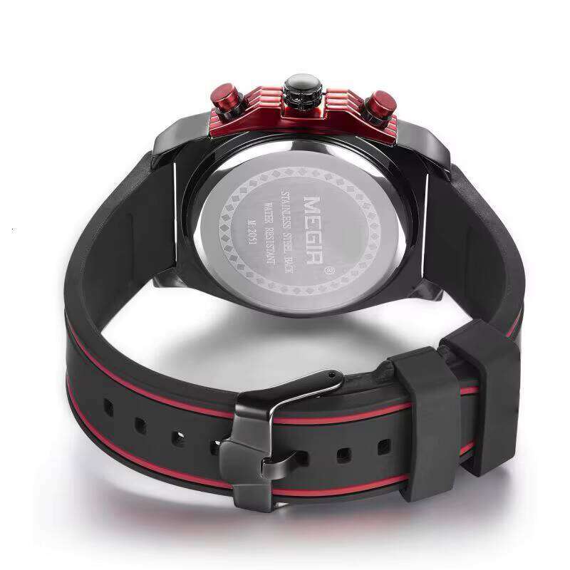 MEGIR Men's Sport Chronograph Watch - Waterproof, Luminous, Silicone Strap, 36.5mm - Bulk Wholesale