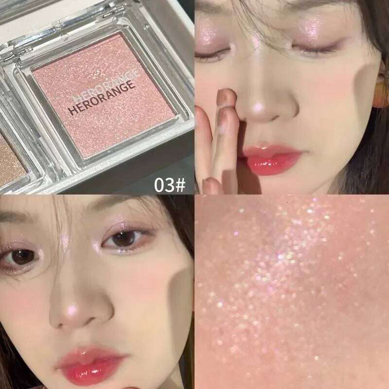 Single Color Clear Glittering Eyeshadow Palette Sparkling Powder Pink ple Blue Champagne Natural HighLight Makeup Eye Shadow X250723