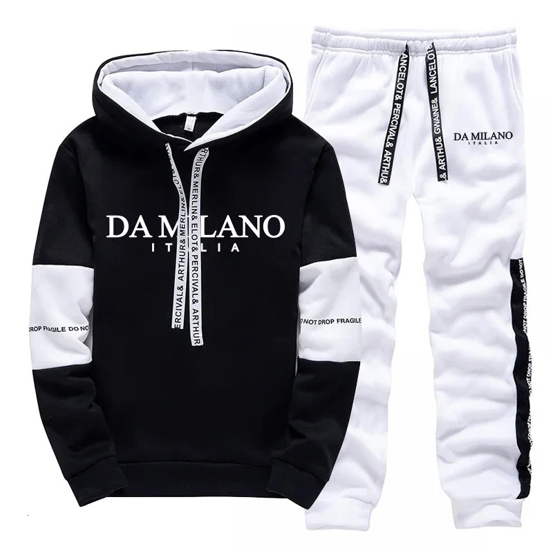 Casual Mens Tracksuit Hooded Long Sleeves Sports Single Piece Sweatshirts And Daily Sweatpants Comfort Outdoor Jogging 250717