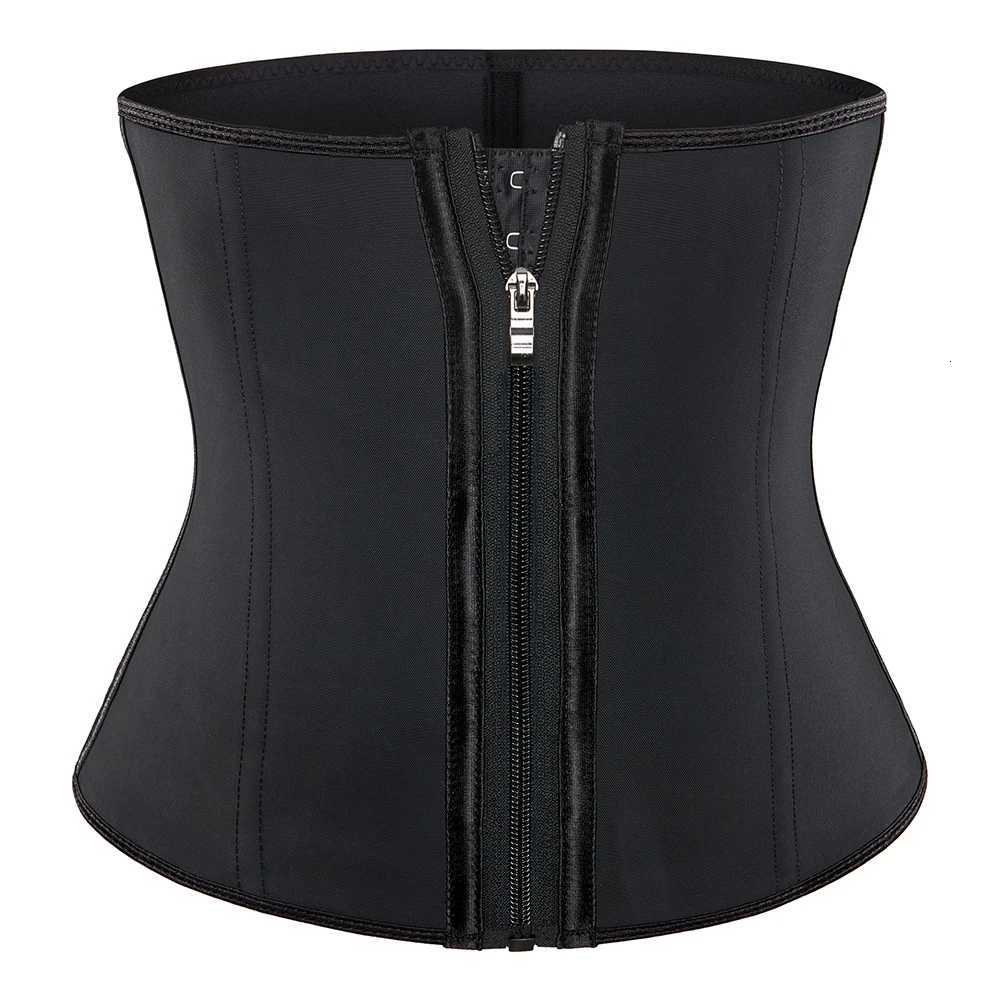 Zip And Hook Clips Smooth Latex Waist Slimming Sheaths Girdles 7 Steel Bones Women Shaper #608 W250724