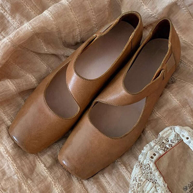 Designer Autumn New Ballet Soft Sole Chunky Heel Single Women Fashion Outdoor High Heels French Style Women's Shoes