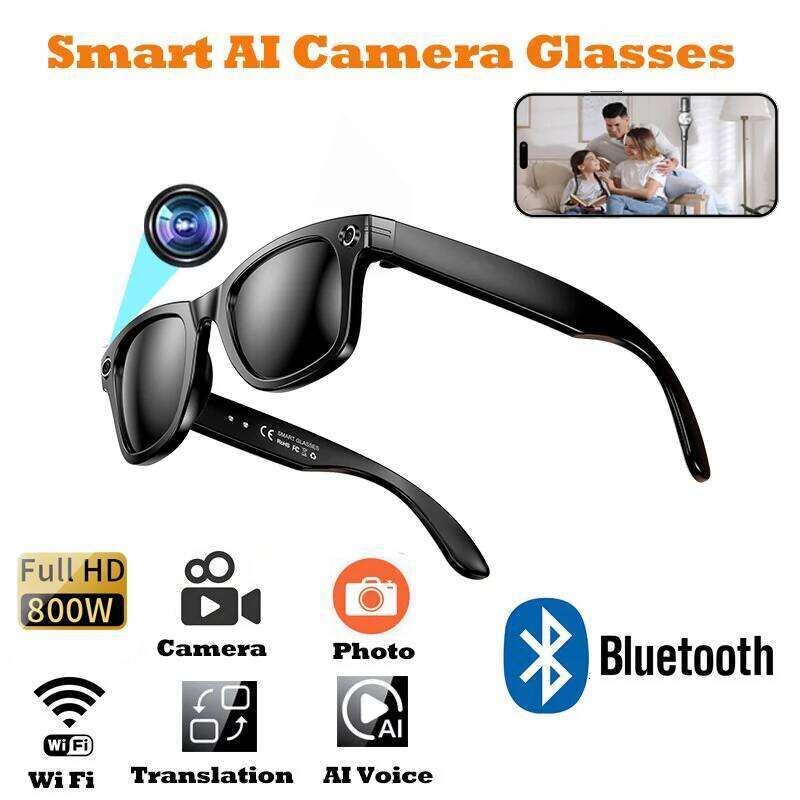 Meta Glasses New 800W Pixel Smart Glasses With AI Micro Camera Photography Video Recording Voice Call Translation Gradient Sunglasses