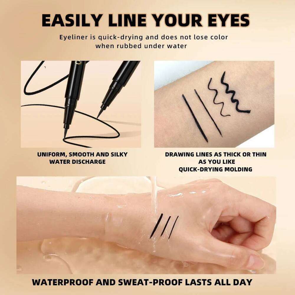 Waterproof Liquid Pen Smooth Black Gel Eyeliner Quick-Drying Long Lasting Eye Liner Pencil Sdge-Proof Eyes Makeup X250723