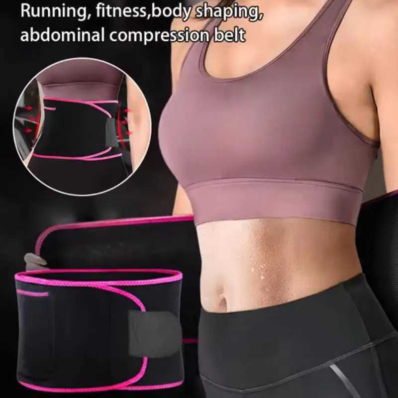 Sweat Fitness Belt With Pockets For Womens Sports Running Fat Burning Slimming Plastic Waist Body Shaping Protective Belt W250910