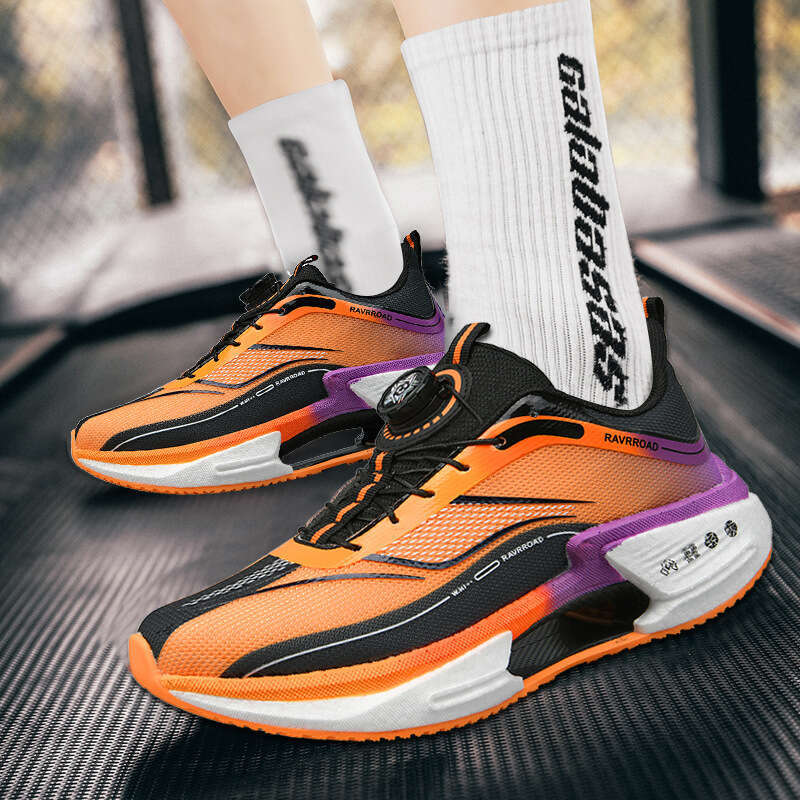 Jueying 3 Carbon Plate Running for Men and Women Sports Students Speed Training Rotating Button Ultra-light Jogging Shoes Size 30-44