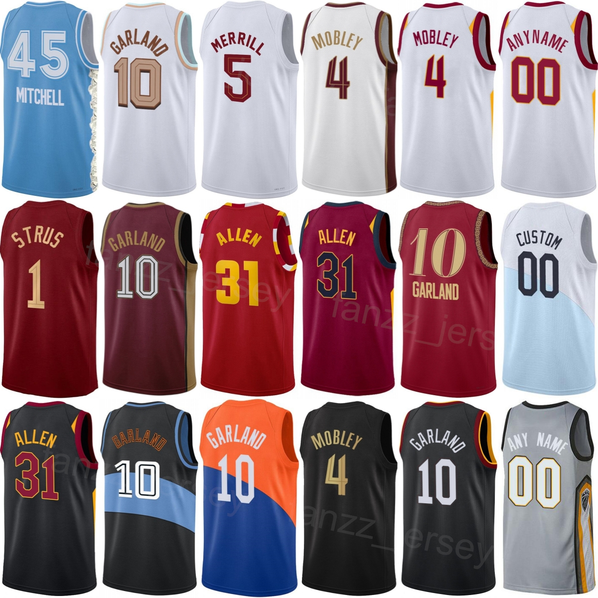 Printed Basketball DeAndre Hunter Jersey 12 Draft 2025/26 Max Strus 1 Jaylon Tyson 20 Sam Merrill 5 Craig Porter 9 Jarrett Allen 31 Larry Nance 22 Men Youth Women Custom