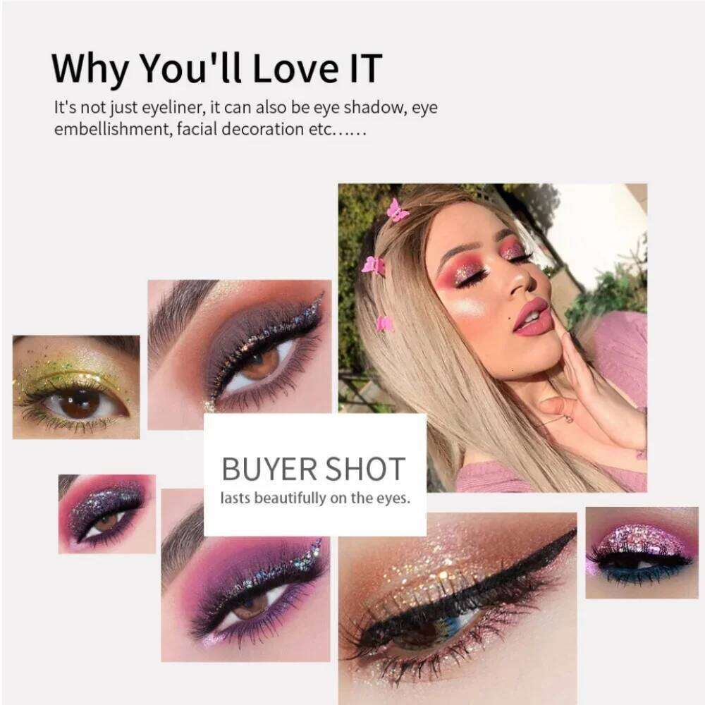 12pcs Crystal Dia Eyeliner Festivel Stage Makeup Glitter Shimmer Eye liner Set Long Lasting Cosplay Eyes Cosmetics X250723