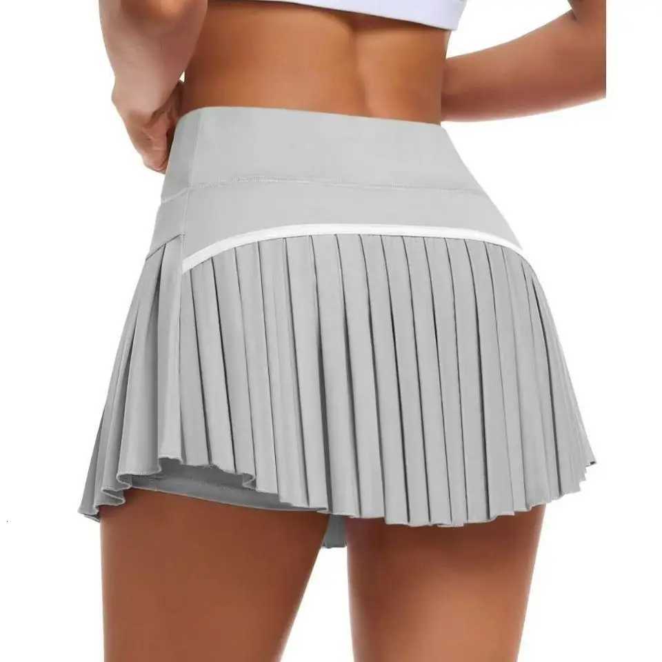 Summer Candy Color Running Shorts Side Pocket False 2 Pieces Tennis Mini Skirt Cooling Quick Dry Breathable Yoga Skirt Women XJ250724