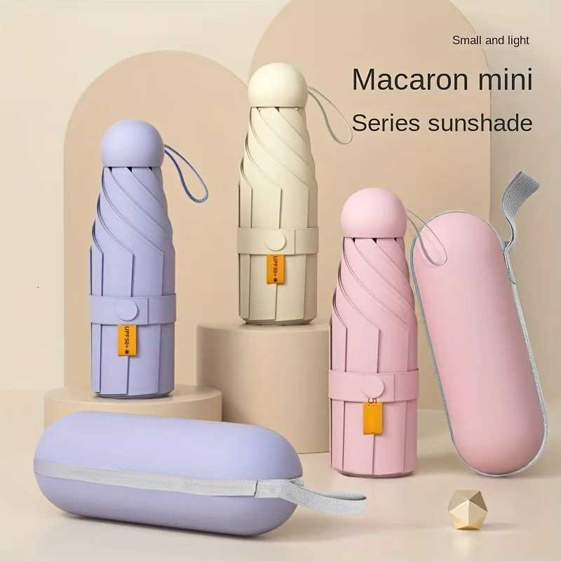 Compact Travel Mini Umbrella UV Protection Capsule Umbrella 5 Fold Ultra Lightweight Sunshade Umbrellas Portable Manual R250724