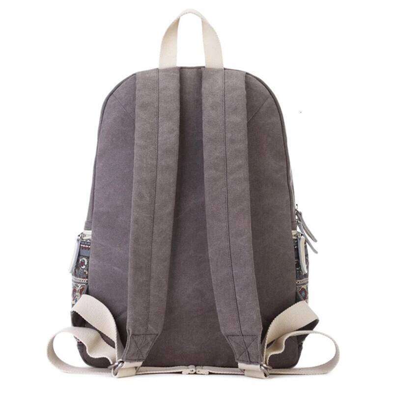 Canvas Backpack For Women Rucksack National Womens Backpacks Girls Travel Bags Retro College Student Back Pack