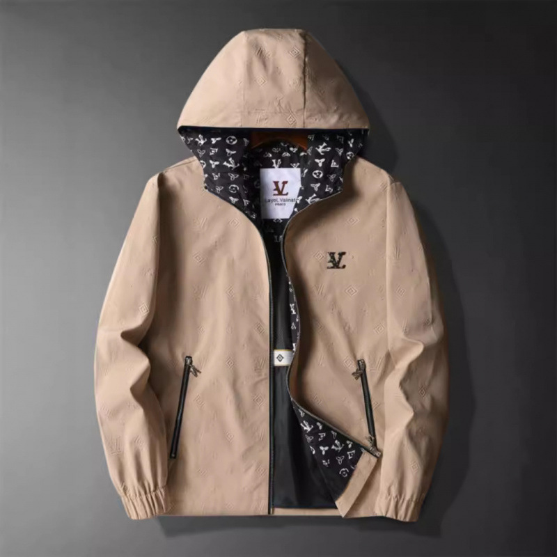 Hooded Jacket Fashionable casual jacket High end jacket cool and stylish embossed trendy brand men's top