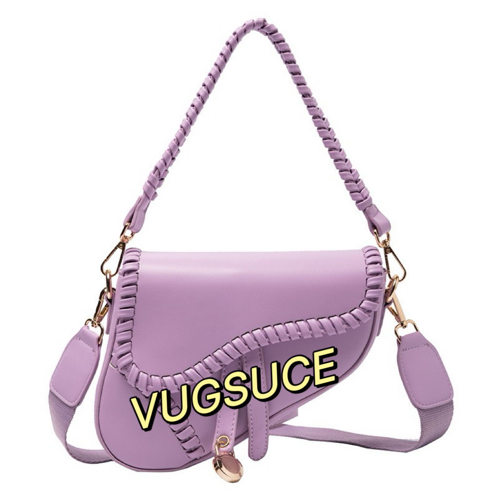 2024 Women's Autumn New Fashion Single Cross Shoulder Personalized Saddle Korean Edition Solid Color Literary Trendy Bag for Women 20*17*16cm