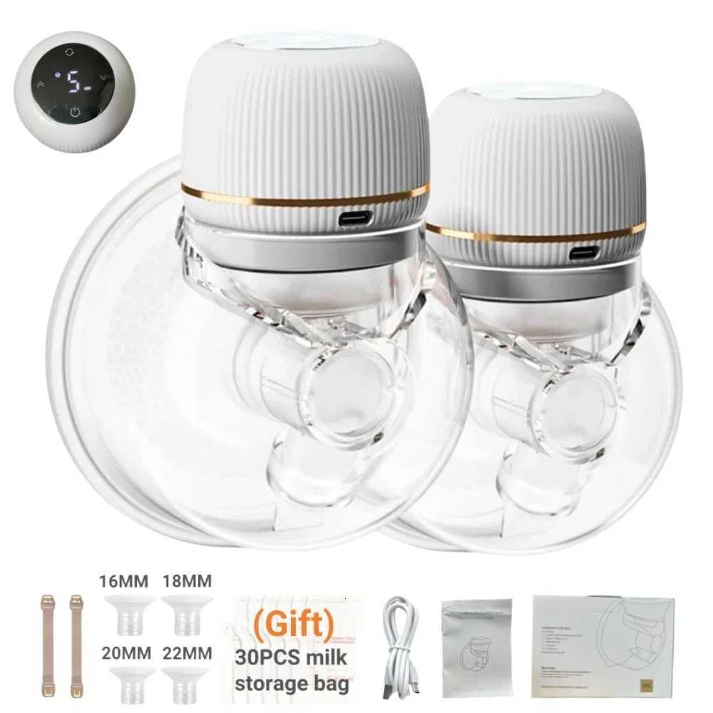 Wearable Electric Breastmilk Pump Handsfree BPA Free With 30PCS Storage Bags Free 3 Modes 9 Levels Low Noise Wireless Breast Pump X2507241