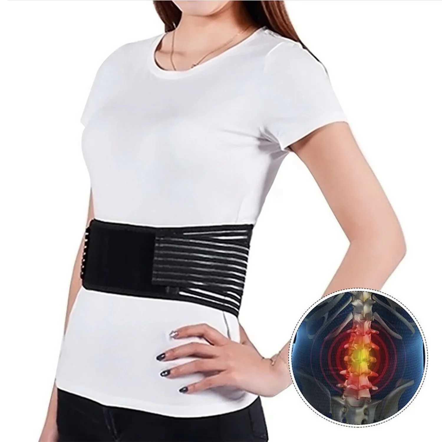 Lumbar Support for Lower Back Pain Breathable Lower Back Support Belt for Sciatica Scoliosis Herniated Disc. W250724