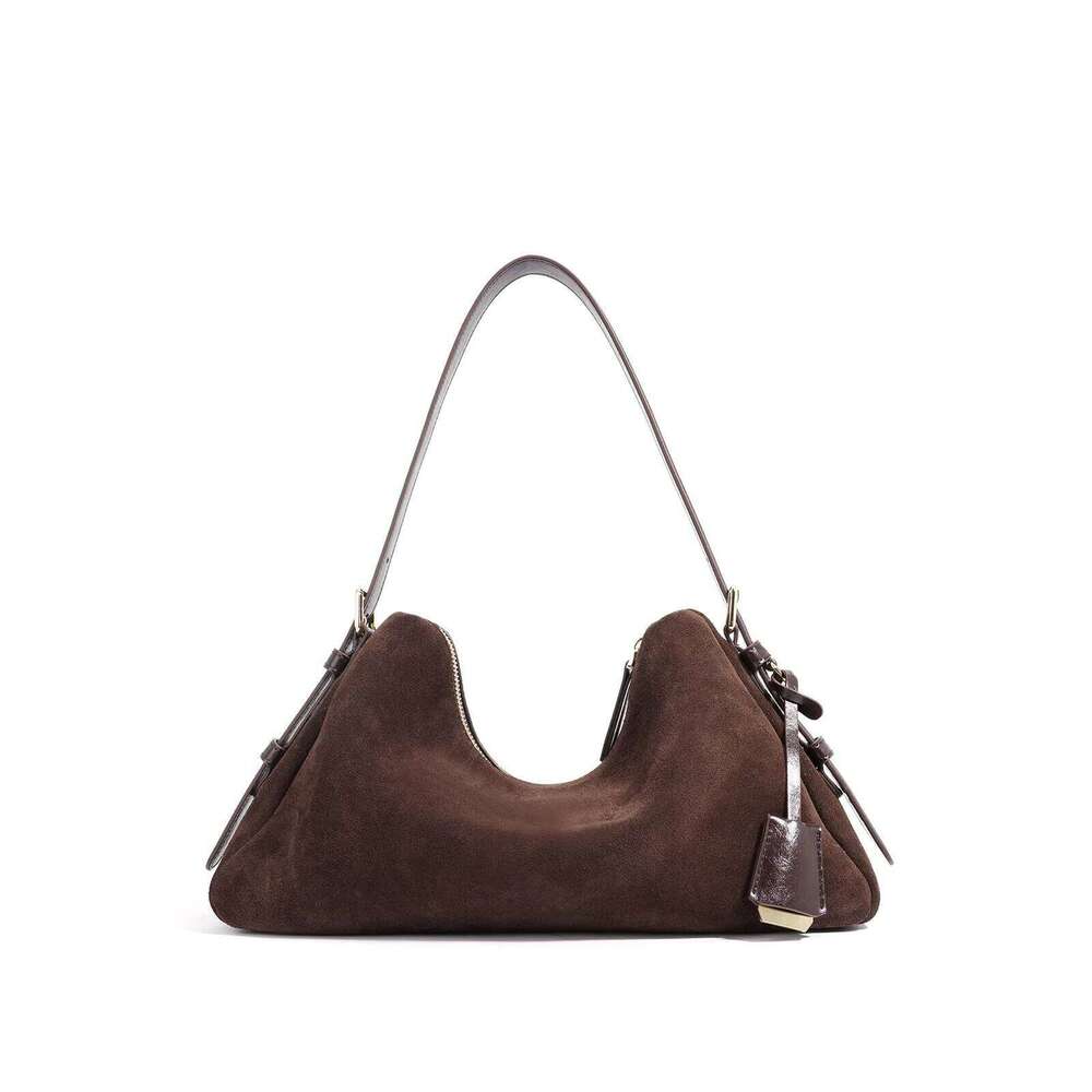 Women's Bags Designer Simple Autumn Winter Colletion Grey Brown Roomy Bi Boston Tote Soft Matte Suede Cow Leather Women's Handba Shoulder