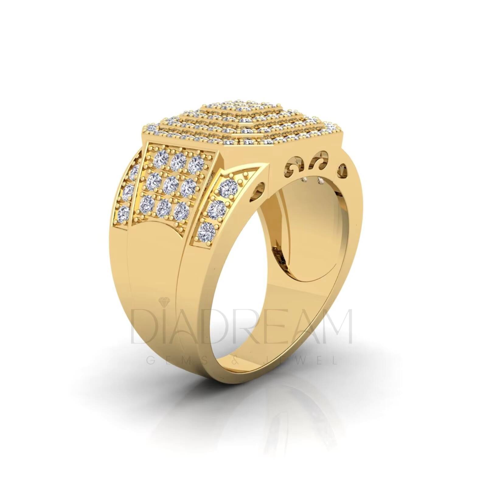 Hip Hop Jewelry Luxury Designer Hip Hop Rings 925 Sterling Silver Moissanite with Enhanced VVS Clarity Trendy Wedding Occasion