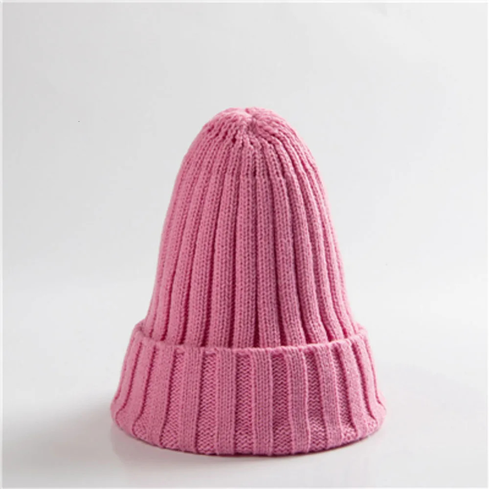 Candy Colors Winter Women Knitted Hat Warm Soft Trendy Kpop Style Wool Beanie Elegant All-match Cap 250722