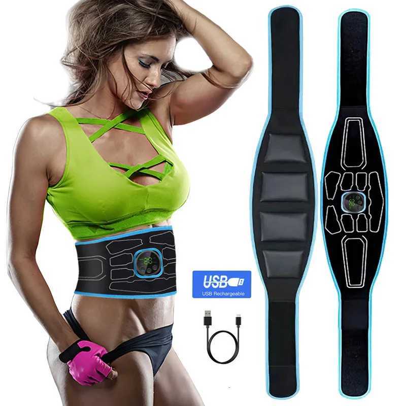 EMS Abdominal Toning Belt Muscle Toner Electric Muscle Stimulation Portable Fitness Massager for Abdominal Weight Loss and Body Shaping W250724
