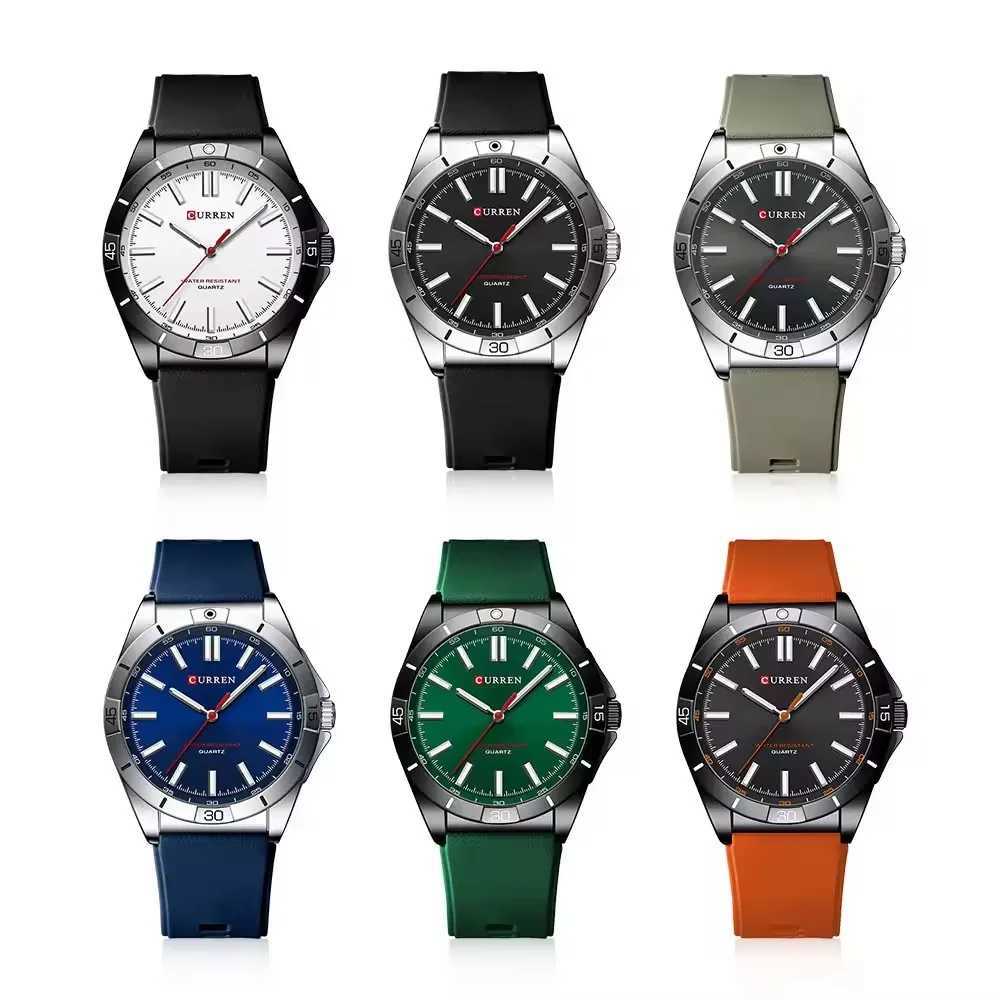8449 Fashion Mens Watch Military Sport Quartz Wrist Watch Silicone Strap Life Waterproof Luminous Mens Clock Reloj Hombr W250724
