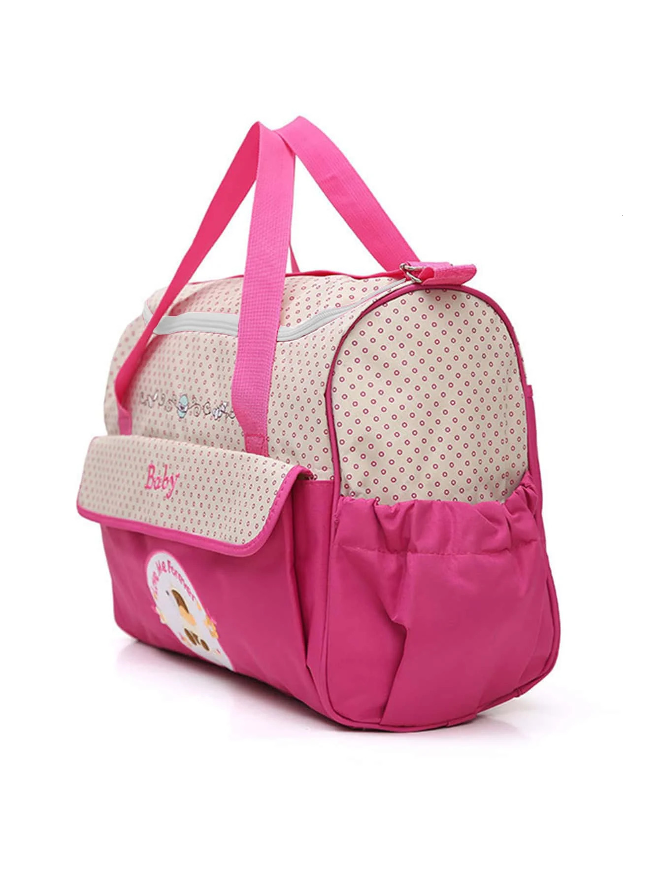 Lightweight Large Capacity Fashion Waterproof Cartoon Bear One Shoulder Oblique Span Bag Mom Portable Mommy Diaper Bag 250724