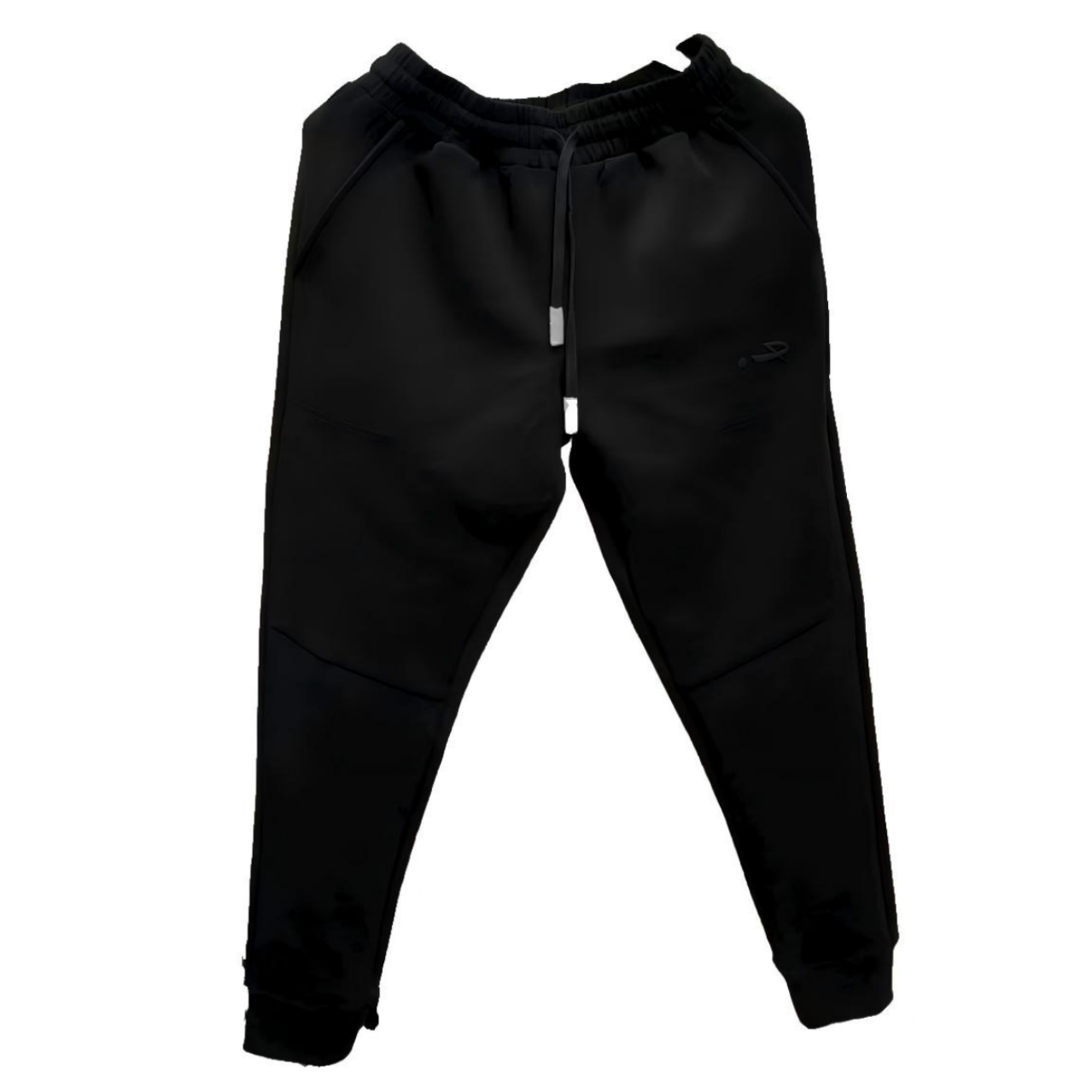 Black Running Sweatpants Tracksuits Sportswear Sets with Elastic Drawstring Waist