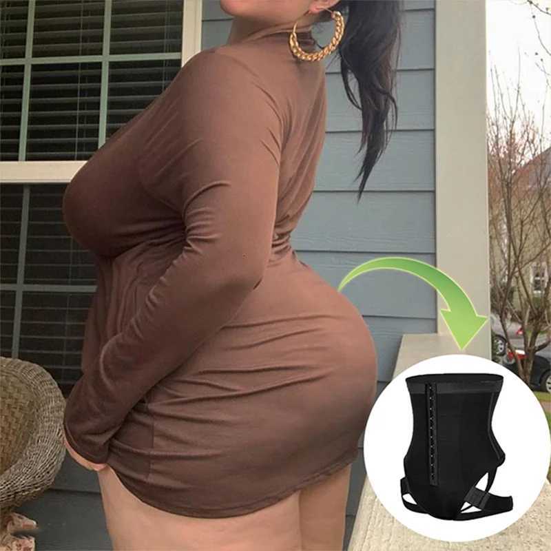 AfruliA Booty 2 in 1 Tummy Lift Up Butt Lifter Body Shaper High Waist Corset Control Panties Shapewear Belt W250724