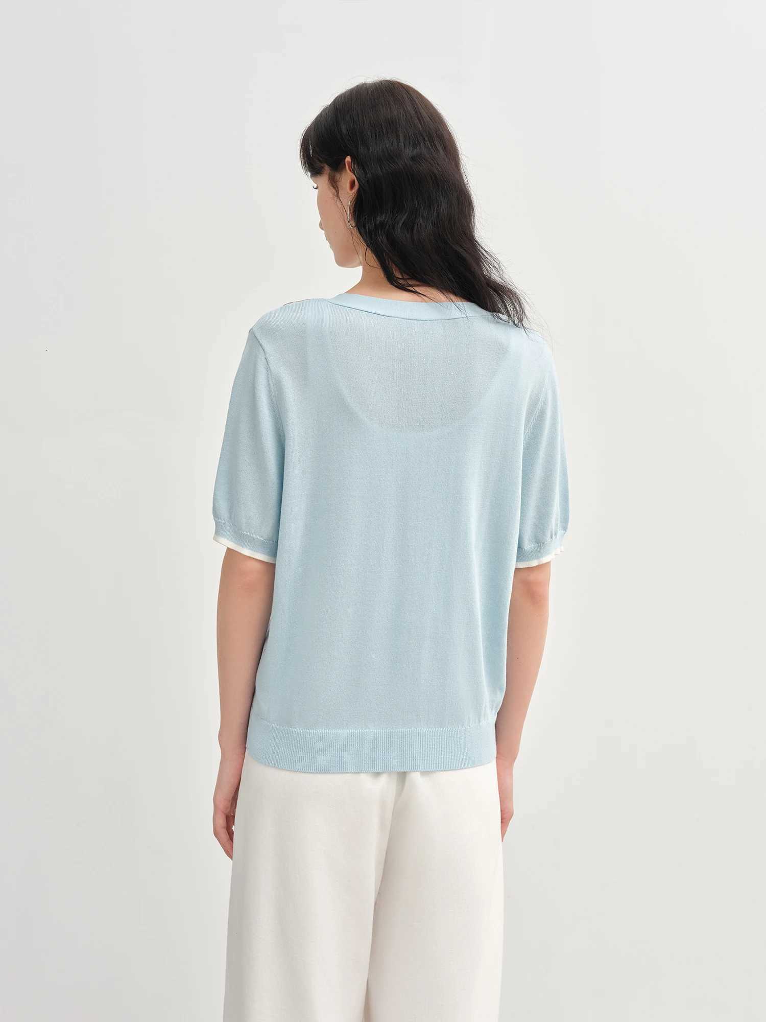 2025 Summer Womens Diamond Knit Cardigan - Fresh Preppy-Inspired Color Blocking Quick Comfort Short Sleeve X250724