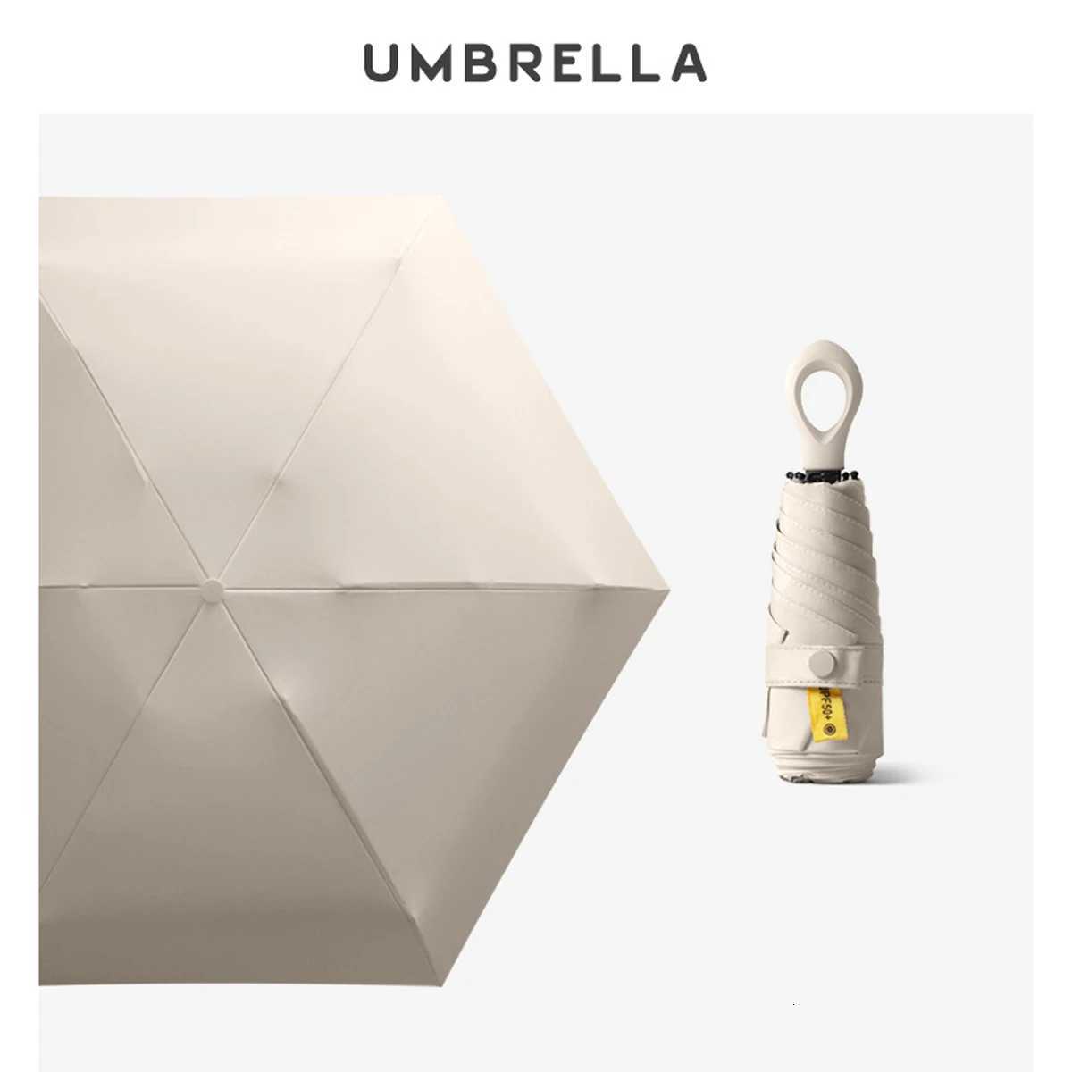 UV Protection Mini Umbrella Ultralight 5-Fold Portable Sunshade for Women Outdoor Beach Travel Compact Windproof Chui Kuy Dry R250724