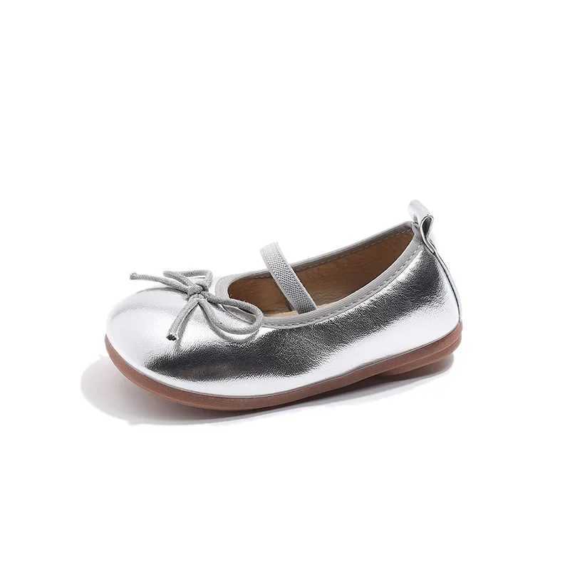 2024 Spring Autumn New Korean Soft Sole Bow Anti-Slip Fashion Princess Single Shoes for Girls XJ250724